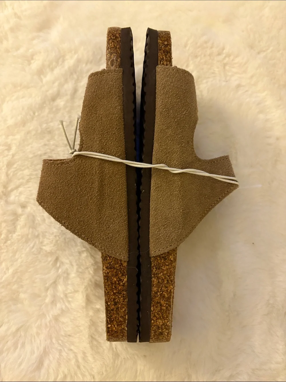 Woodstock Suede Sandals Neutral Taupe  Size: 6 unisex